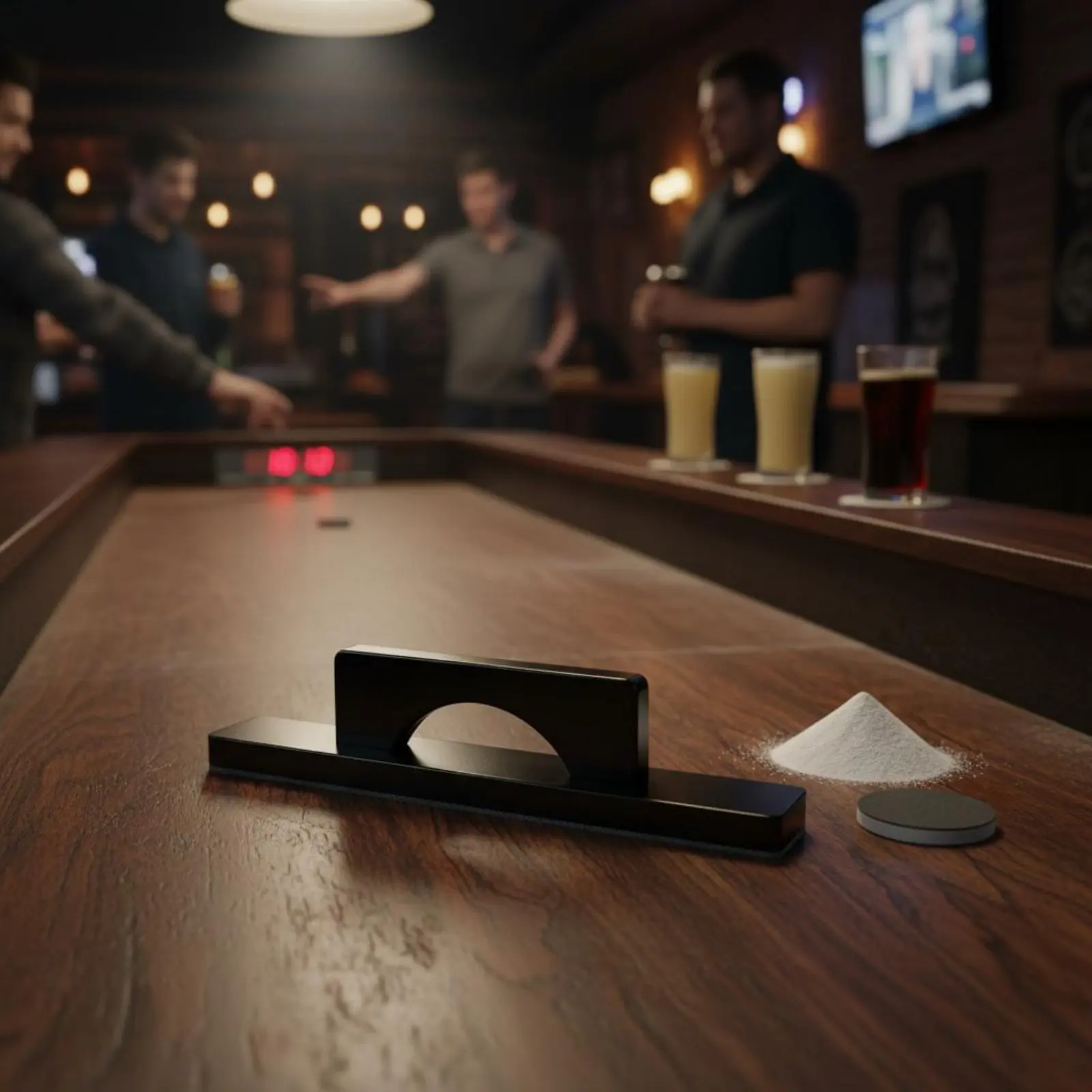 Wooden Shuffleboard Brush Solid Wood Maintenance Tool Recreation Gear Safe on Surfaces Sports Accessory Eco-Friendly for Bar