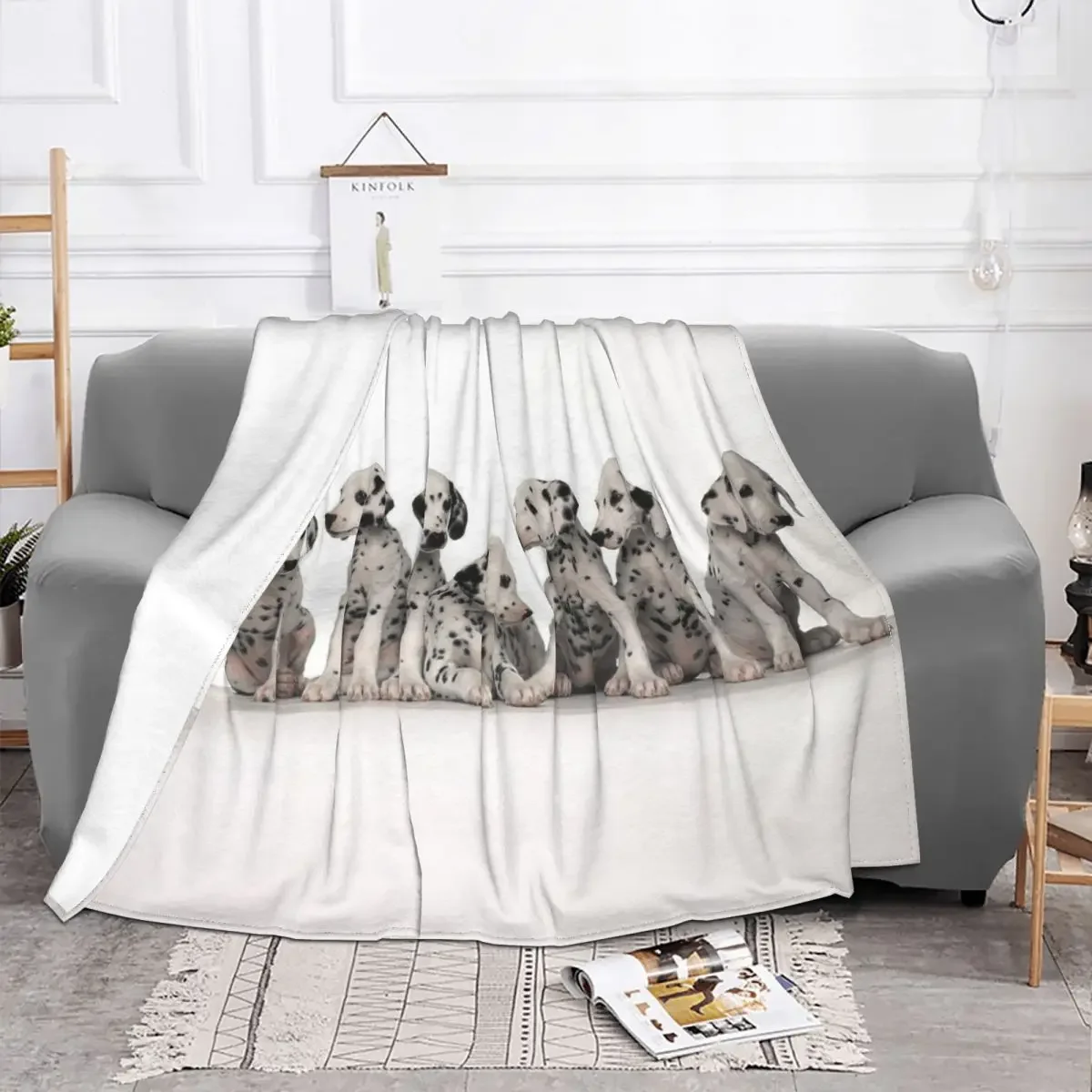 

Dalmatian Puppy Dog Baby Blanket Fleece Print Animal Lightweight Breathable Throw Blankets for Home Couch Bedding Throws