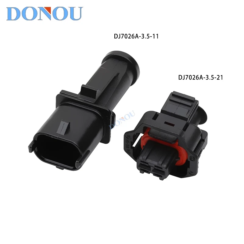 DJ7026YA-3.5-11 Automotive diesel common rail fuel injector Plug 2-hole wiring harness connector 1928403698
