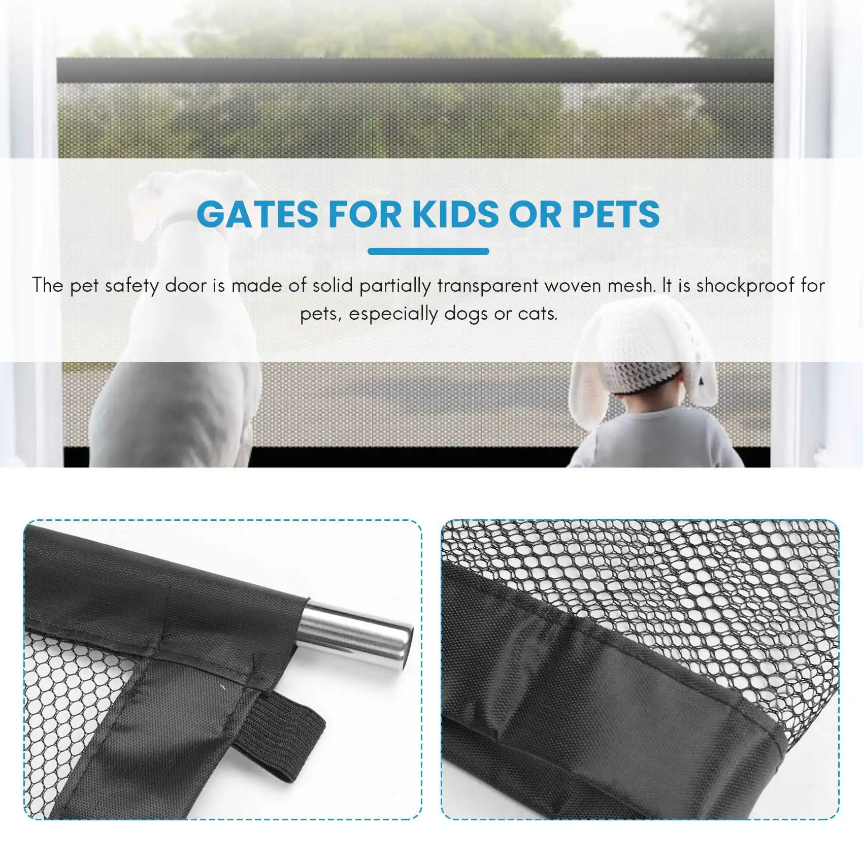 Porta isolante per cani per uso domestico Recinzione di isolamento pieghevole portatile per animali domestici Rete per recinzione di sicurezza per barriera per cani