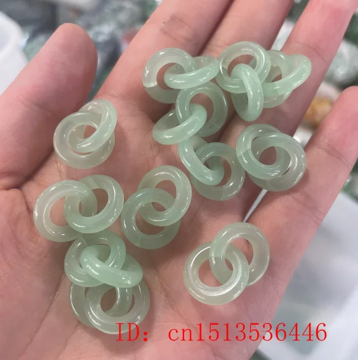 5pc imitacja Jade podwójny pierścień wisiorek mężczyźni w kształcie serca naszyjnik w stylu Vintage rzeźbione amulety biżuteria prawdziwe naszyjniki chalcedon — zdjęcie 6