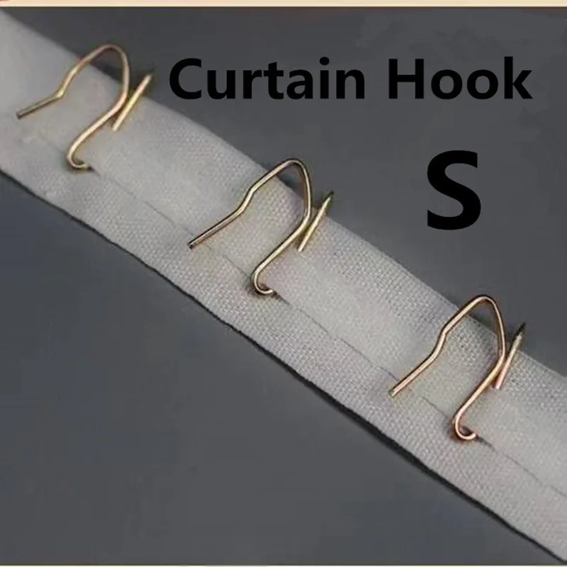 Small S Hook Folding Curtain Hook Curtain Ring Accessories Pleated Hook 10Pcs