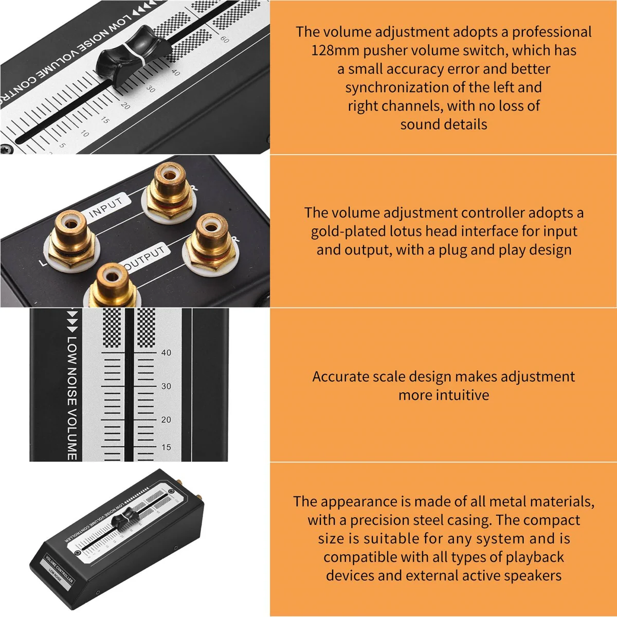 Passive Volume Controller Mini Passive Preamp Active Speaker Volume Adjustment Controller Professional Audio Equipment