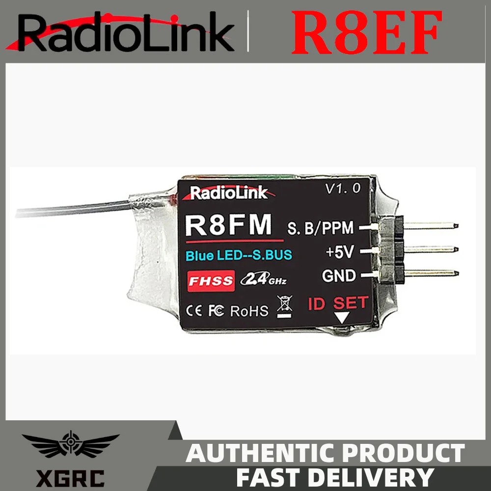 

Radiolink R8FM Mini 2.4G 8 Channels 8CH Receiver FHSS for Radiolink T8FB Transmitter Support S-BUS PPM Receivers