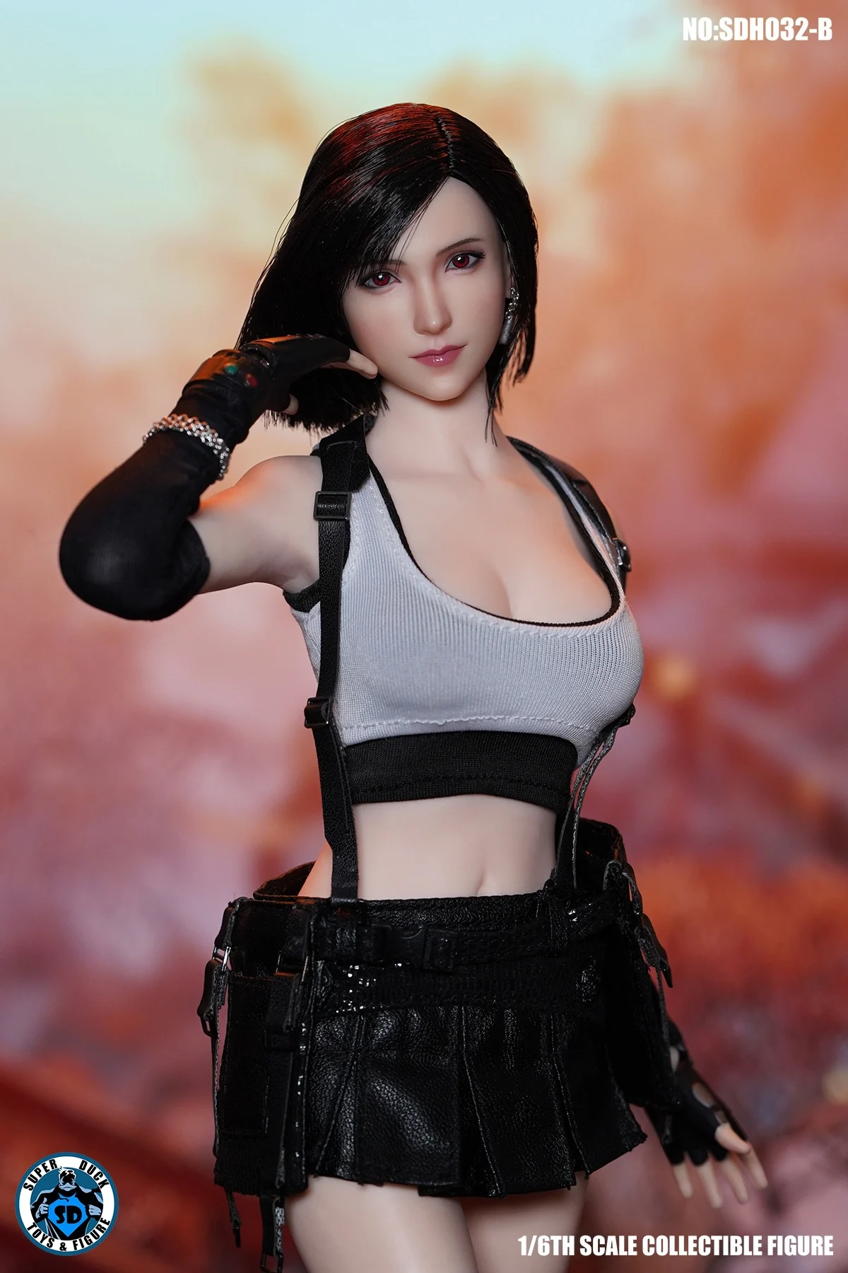 1/6 Female Soldier Tifa Head Sculpt Carving Model Fit PH TBL 12\'\' Pale Action Figure Body Dolls