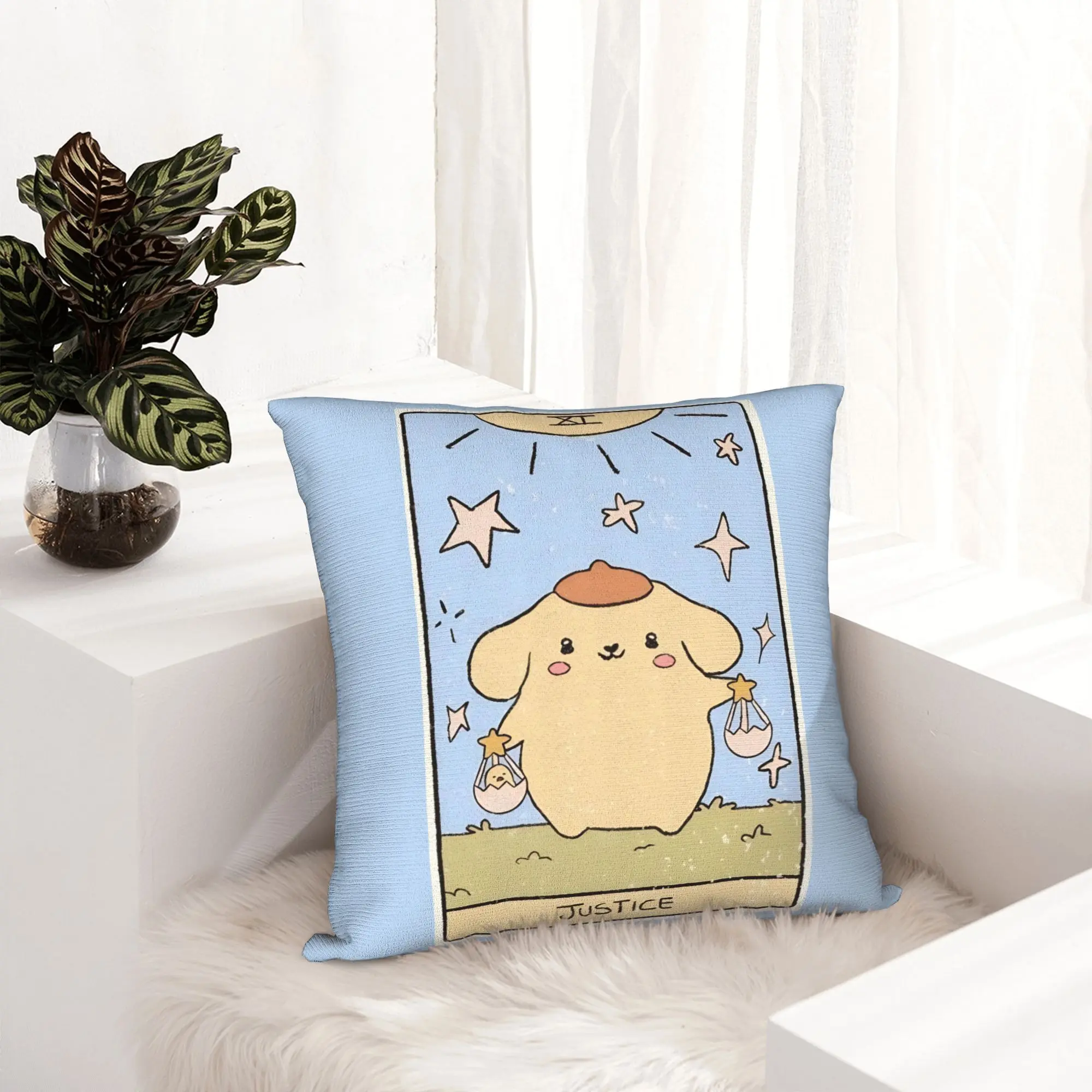 Pompompurins Cute Puppy Pillowcase Double-sided Printing Polyester Cushion Cover Decorations Throw Pillow Case Cover Home 45*45