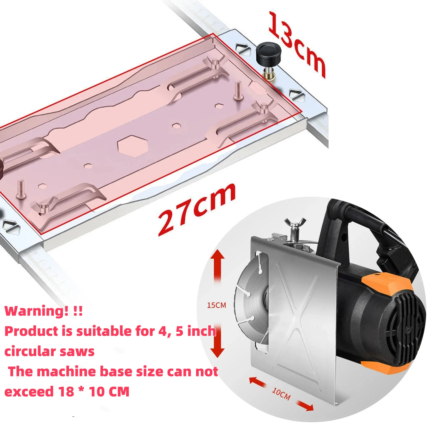 Tp Electricity Circular Saw Trimmer Machine Guide Positioning Cutting Board Tools Woodworking Router Machine Tool