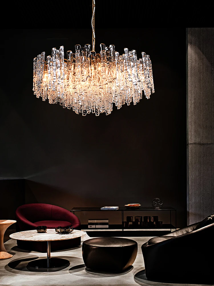Icicle Chandeliers Home Decor Home 2025 Glass Hanging Lamps for Ceiling Dining Room Italian Designer