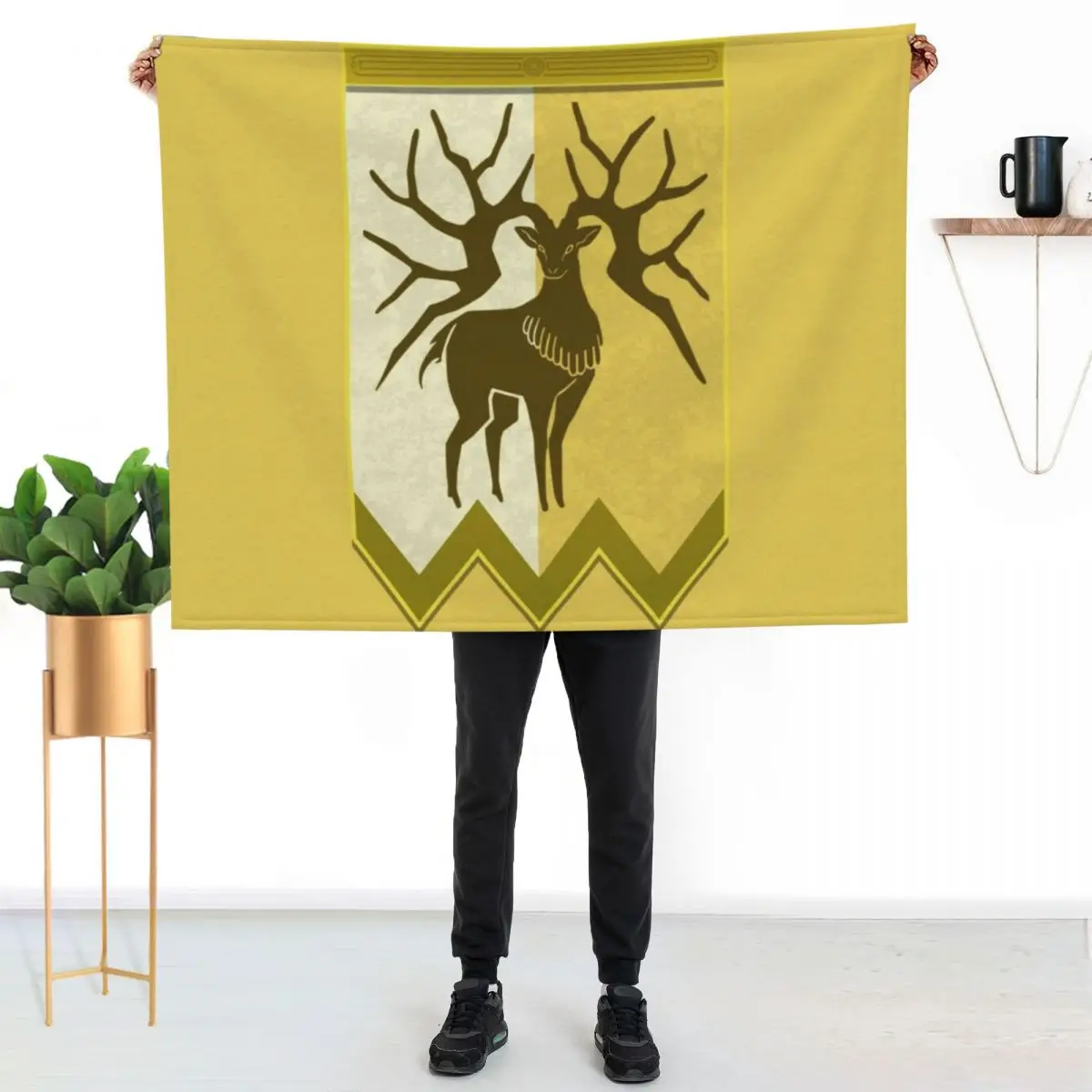 

Fire Emblem 3 Houses: Golden Deer Banner Throw Blanket Soft Home Decor Blanket for Couch Bedroom