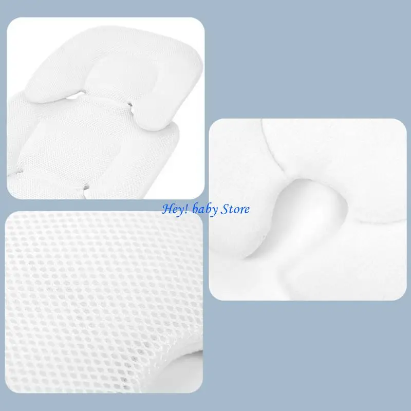 Q1FE Baby Stroller Cushion Infant Car for Seat Insert for Head Body Support Pillow Pram Thermal Mattress Mesh Breathable Line