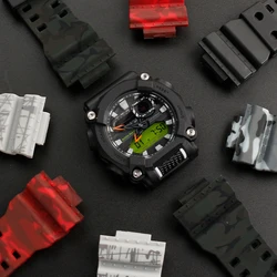For Casio Watch Strap G-SHOCK Watchband GA-900A 900HC Industrial Style Resin Waterproof Silicone Wristband Male Black Bracelet
