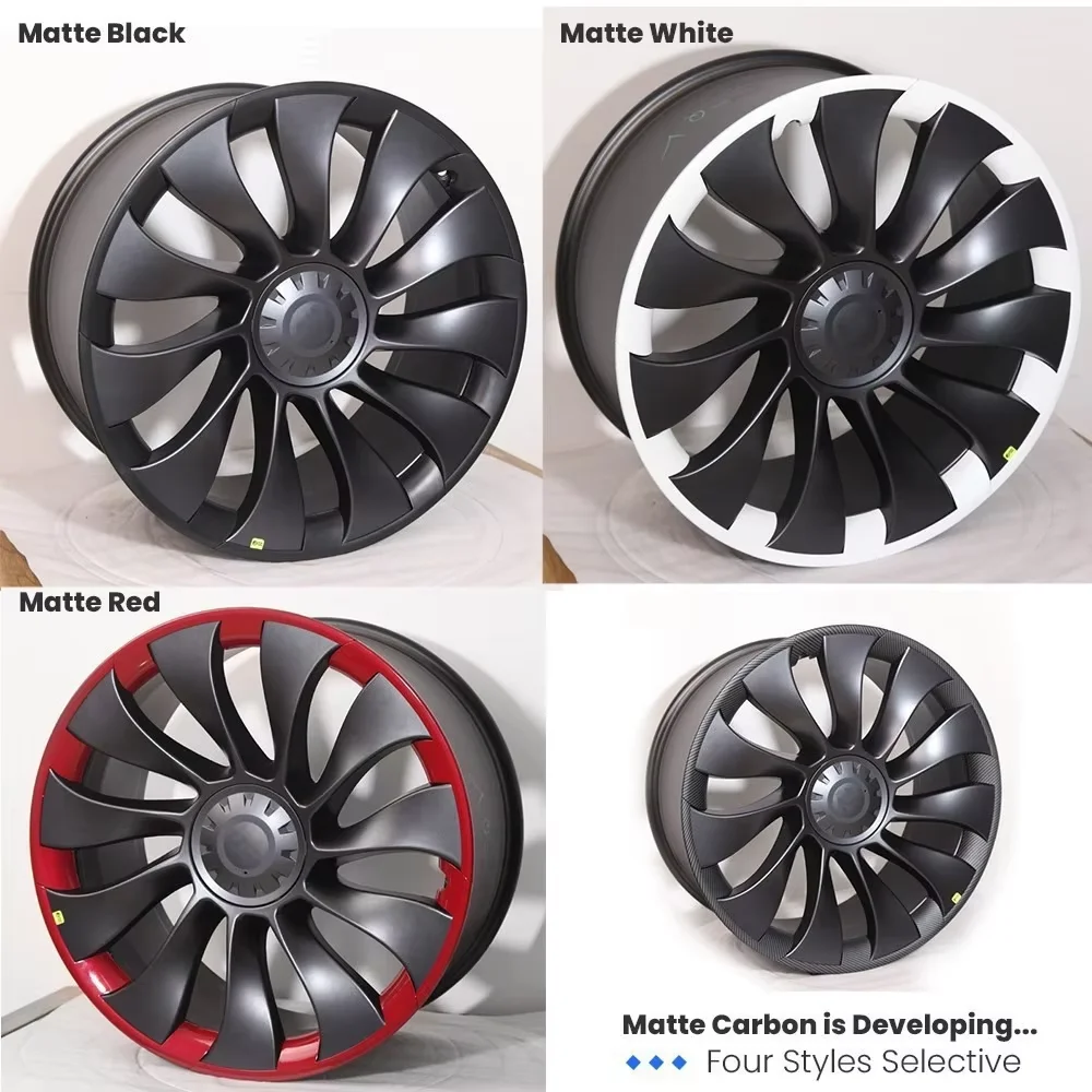 21 Inch Wheel Cover Rim Patch For Tesla Model Y 2021-2024 21 Inch Uberturbine Hub Cap Protectors ABS Rim Protector Accessories