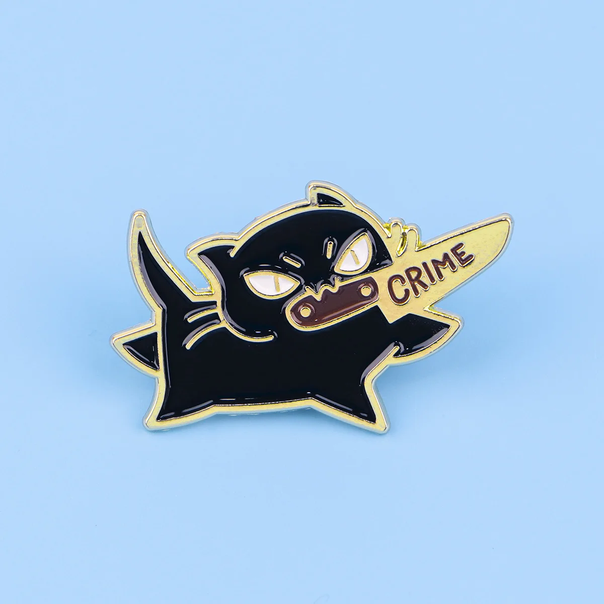 Funny Black Cat Enamel Pin Badges on Backpack Brooches for Women Men Lapel Pins Animal Jewelry Cosplay Accessories Toys Gift