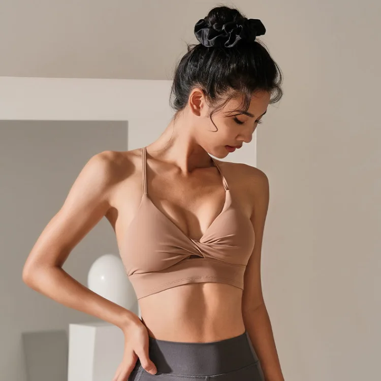 

Новый сексуальный бюстгальтер для фитнеса и йоги, женский спортивный бюстгальтер с открытой спиной и перекрестной спиной