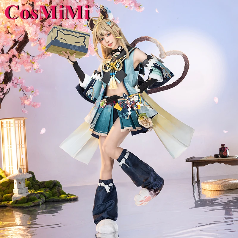 CosMiMi Kirara Cosplay Game Genshin Impact Kostum Manis Bagus Cantik Seragam Pertempuran Pesta Karnaval Pakaian Bermain Peran S-XL