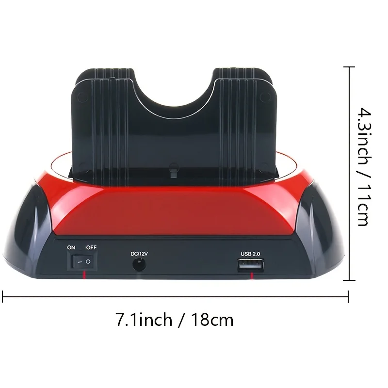 2.5 & 3.5 IDE/SATA Universal Hard Drive Dock - Dual-Disk, Dual-Use Serial & Parallel Ports for Maximum Mobility