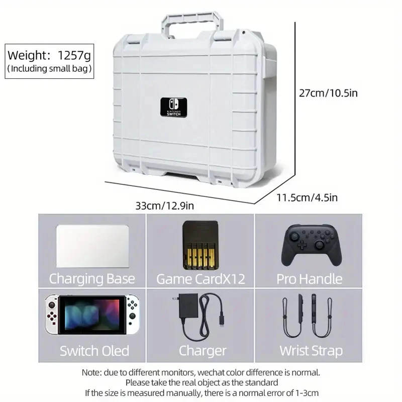 For NS Explosion-Proof Suitcase Hard EVA Storage Bag For Nintendo Switch OLED Console Waterproof Box Shoulder Bag