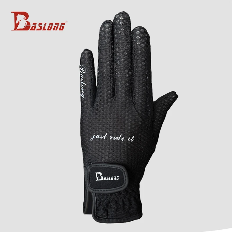 Baslong Equestrian Gloves Men's and Women's Horse Riding Gloves Knight Equipment Silicone Anti-Slip Breathable Equestrian Sports Riding Gloves Horse Equipment