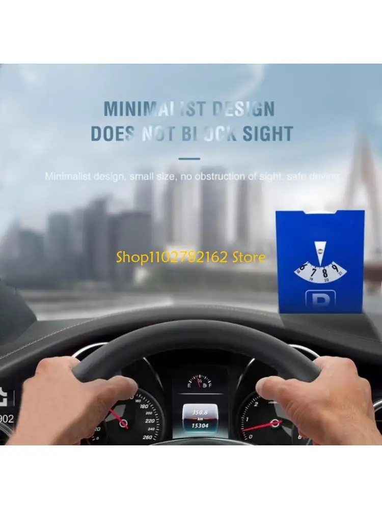 

547B 1/2pcs Blue Zone Parking Discs for Safe Car Parking Time Management in European Zones Paper Construction Time Stamps