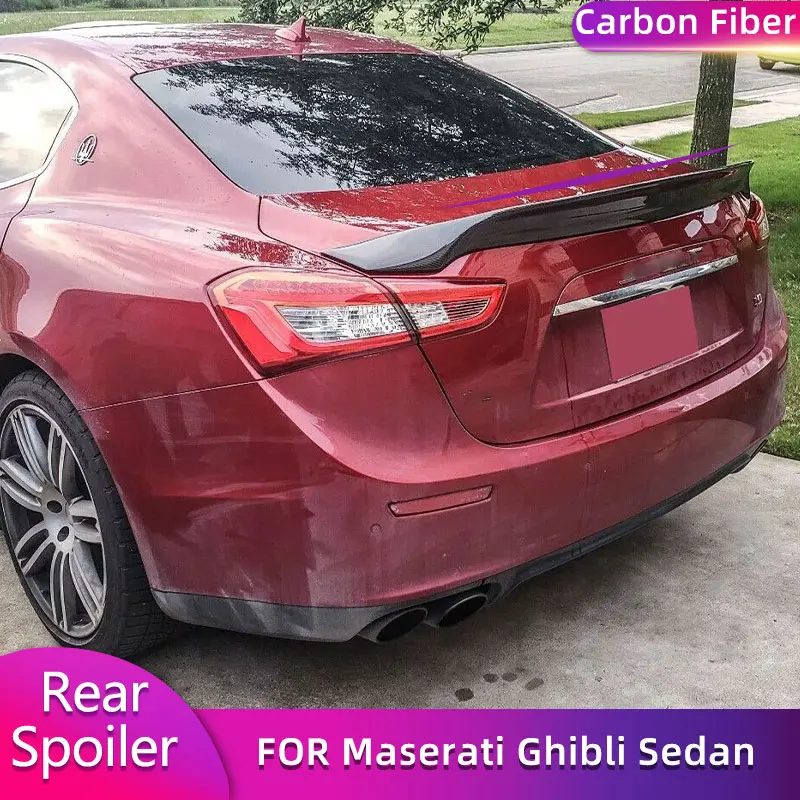 

Carbon Fiber Rear Trunk Spoiler Wings for Maserati Ghibli Sedan 2014-2016 Car Racing Rear Spoiler Boot Lid Wing Lip Body Kit