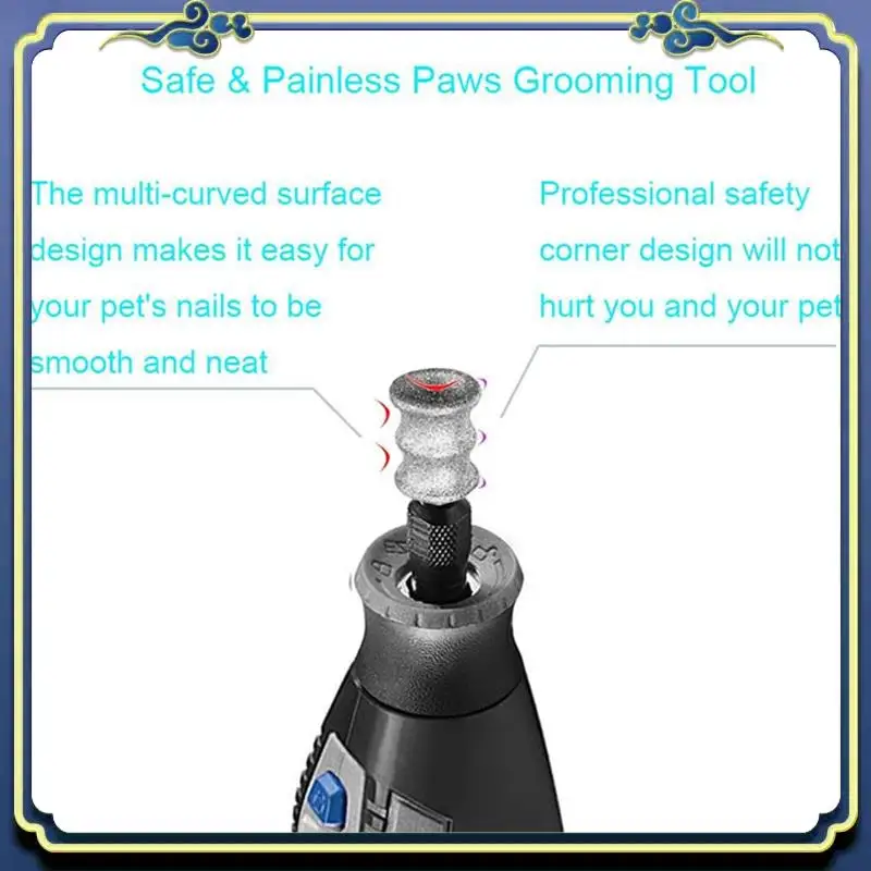 A56P-Dog Nail Grinder Bits Attachment For Dremel,Rotary Nail Grinder Bits For Large Medium Small Dogs Cats Nail Trimming Durable