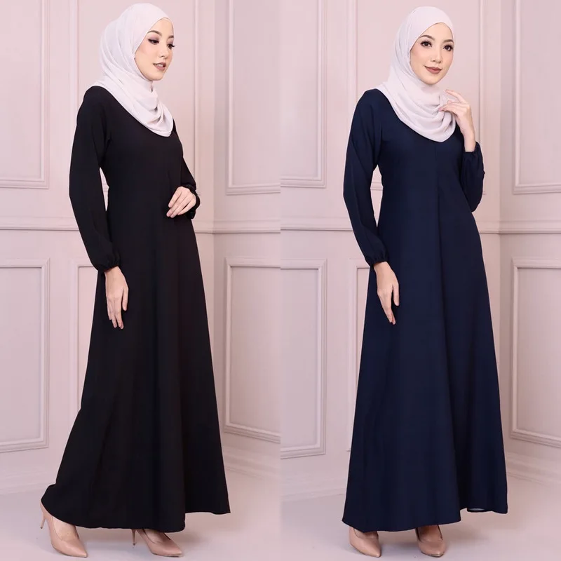

Eid Morocco Solid Dress Women Muslim Abaya Party Hijab Dubai Largos Turkey Islam Kaftan Musulmane Vestidos Ramadan Caftan