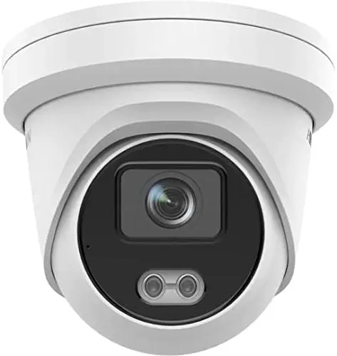 DS-2CD2347G2-LU 4MP PoE IP Turret Dome Camera 247 Full Color 2.8mm Lens Outdoor IP67 WDR IK10 H.265+ Built-in Microphone English