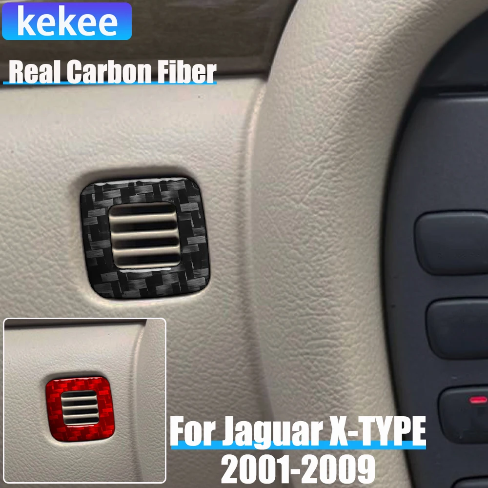 

Real Carbon Fiber Car Accessories Central Control Sensor Decorative Trim Cover Soft Sticker For Jaguar X-TYPE X400 2001-2009