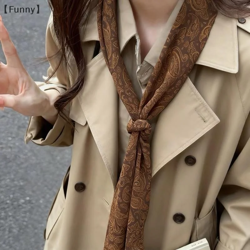 

длинный шелковый шарф 195usseard, универсальный аксессуар для женщин, декоративная модная повязка на голову, галстук для волос, поясной ремень