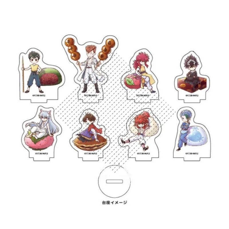 Game Hiei Kurama Koenma Yusuke Kazuma Acrylic Stand Doll Anime Mini Figure Model Plate Cosplay Toy for Gift