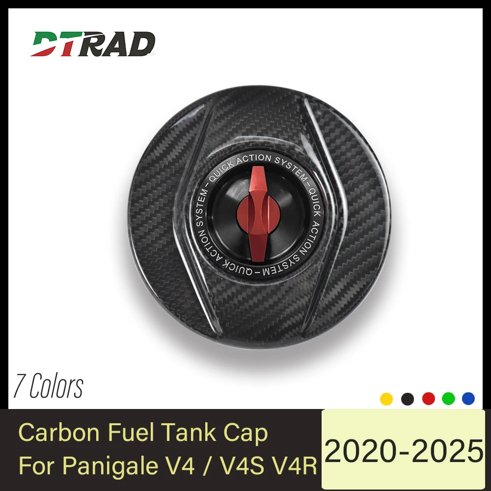 For DUCATI Panigale V4 / V4S / V4R 2020-2024 2025 Motorcycle Fuel Gas Tank Cap Cover Quickly Release Keyless Carbon Fiber
