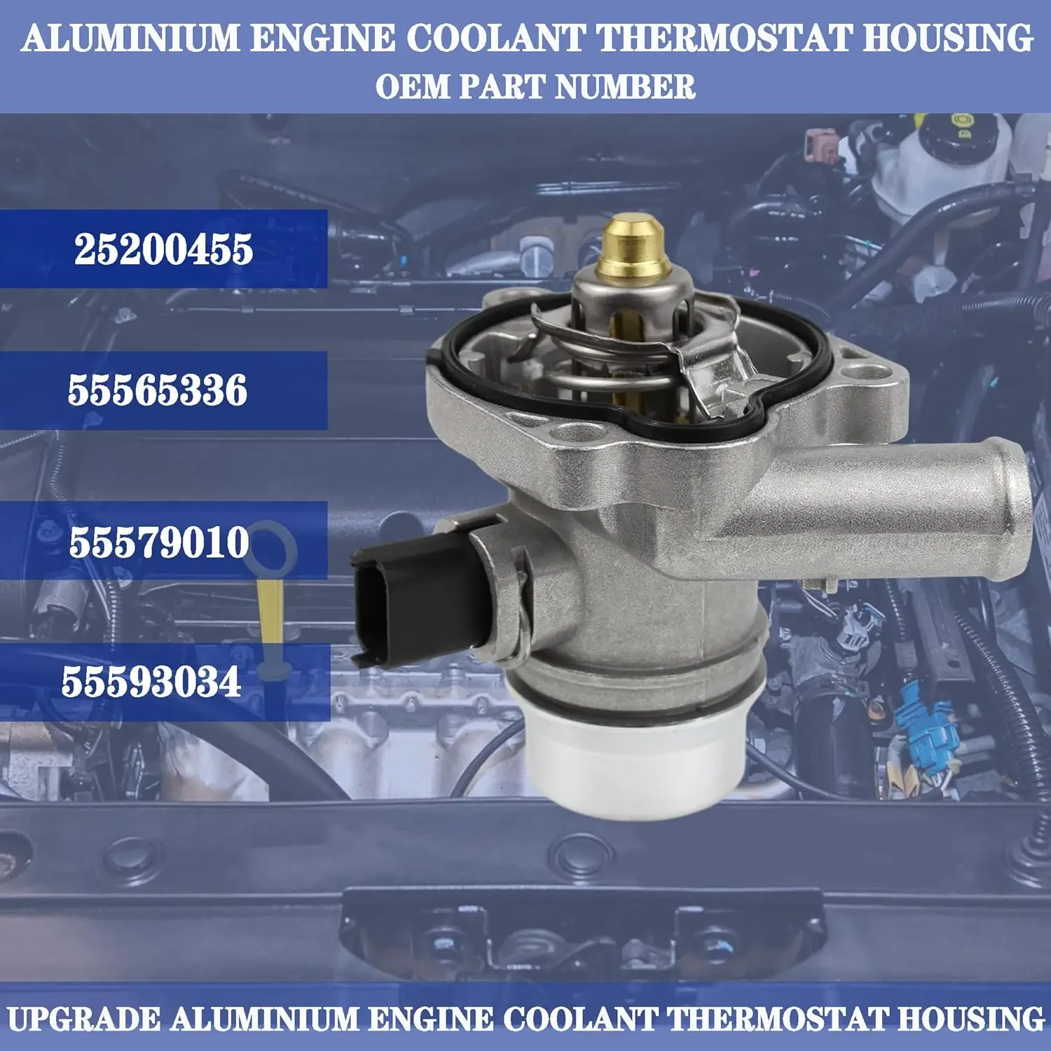 Uaktualnij aluminiową obudowę termostatu płynu chłodzącego silnik kompatybilny z Chevy Cruze Limited Sonic Trax Buick Encore 1.4L