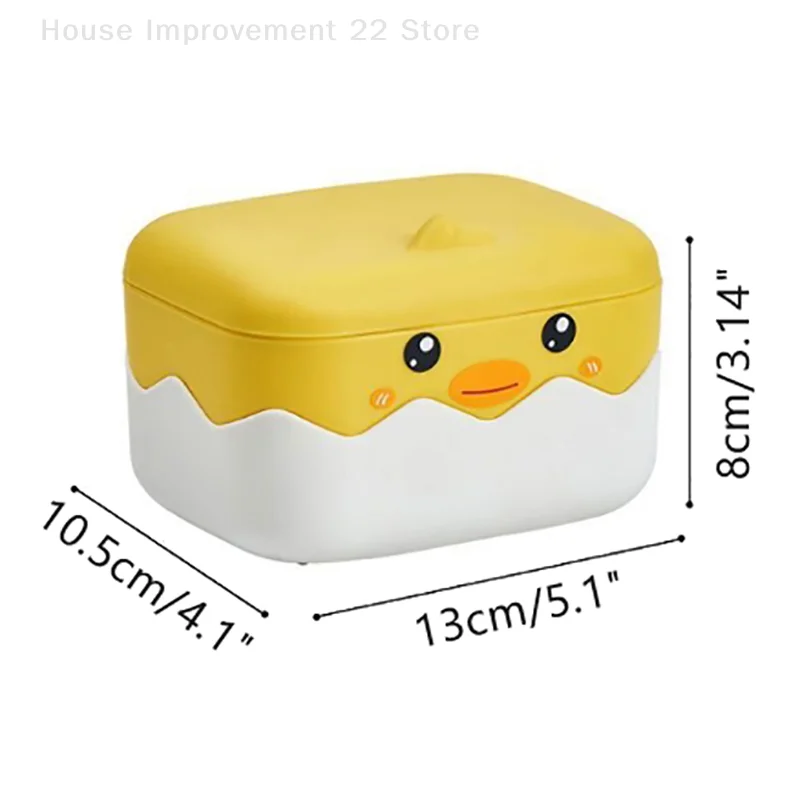 1PC scatola di sapone in plastica a forma di anatra portasapone per cartoni animati portasapone drenabile contenitore per sapone vassoio accessori per il bagno