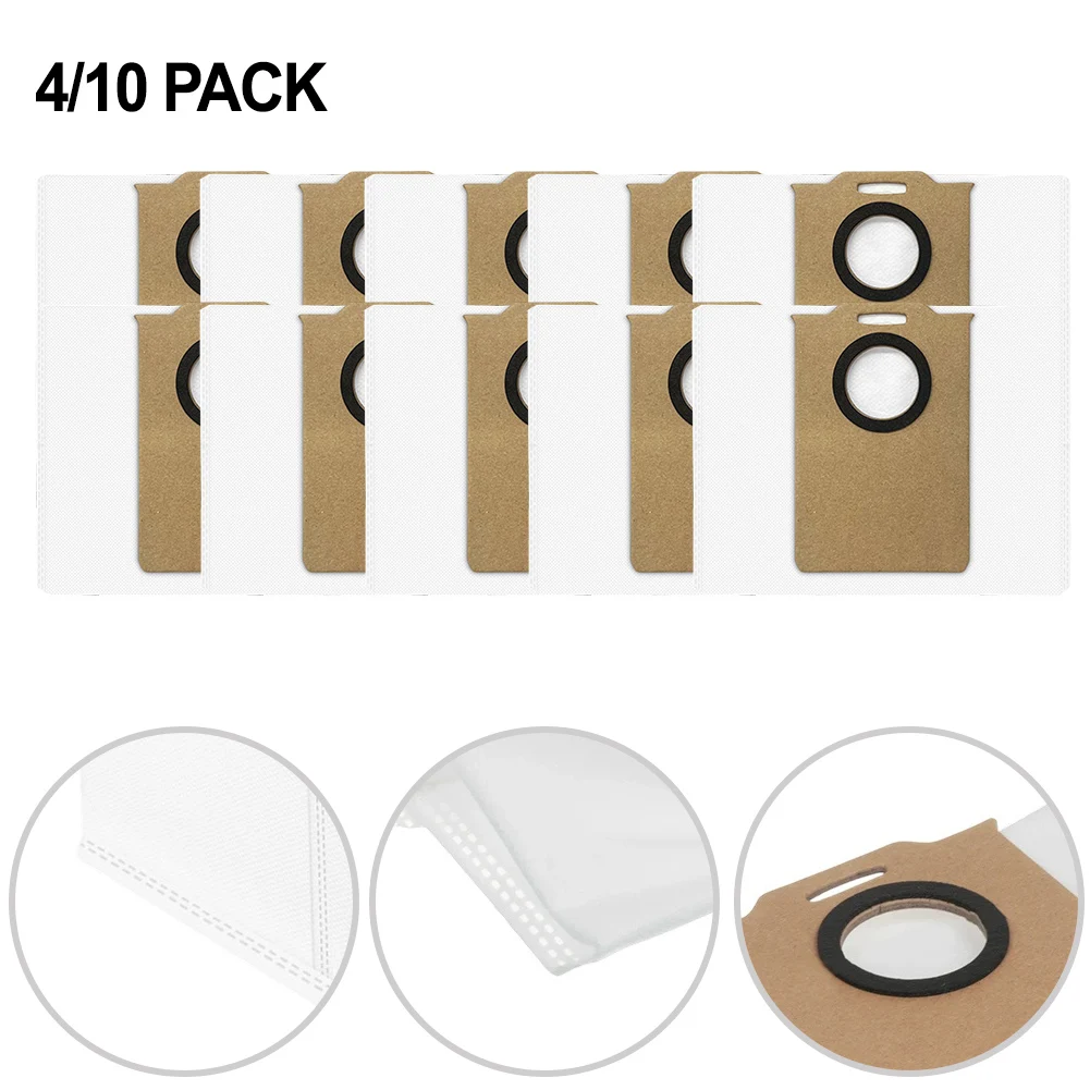 4/10pcs Self-emptying Bags For Ultenic For T20 Pro Robot Vacuum Cleaner Replacement Home Clean Tools