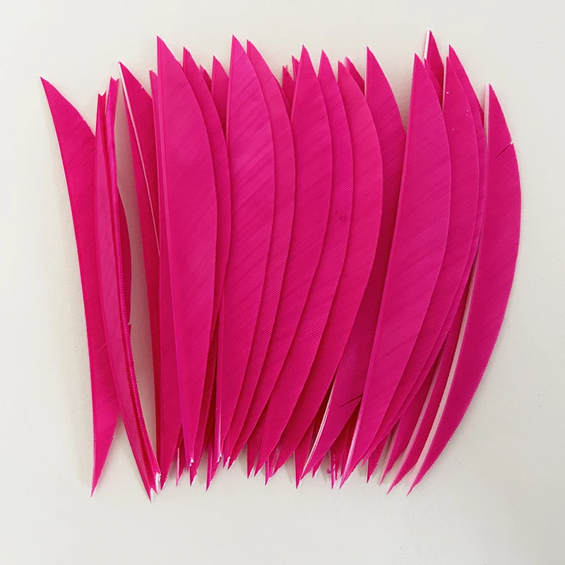 50 Pcs 5" IBOUNFOX Turkey Arrow Feather Shuttle Shape Archery Feather Fletching 5 Inch for Arrow Accessories -Right Wing