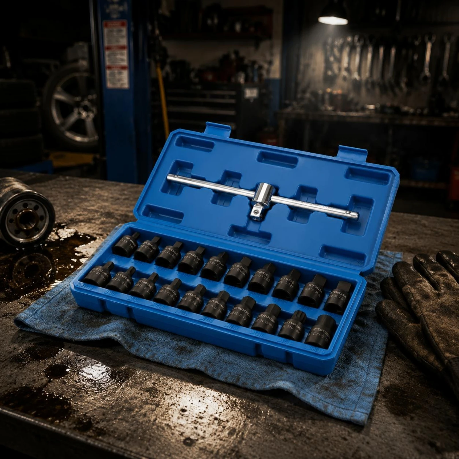 21 Pieces Oil Drain Plug Socke - огляд і ціна Socket Wrench