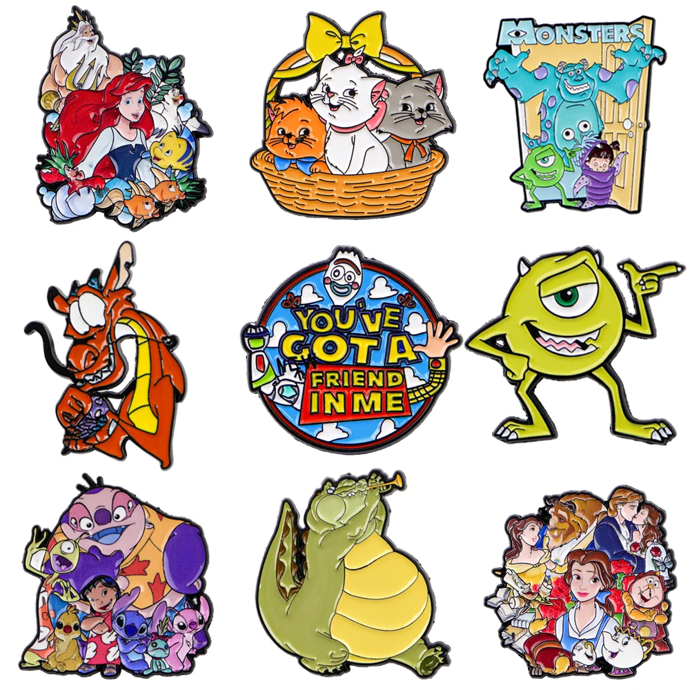 

Cartoon Icons Jewelry Pins for Backpacks Lapel Enamel Pins Cute Brooches for Woman Men Bags Badge Friend Kids for Gifts