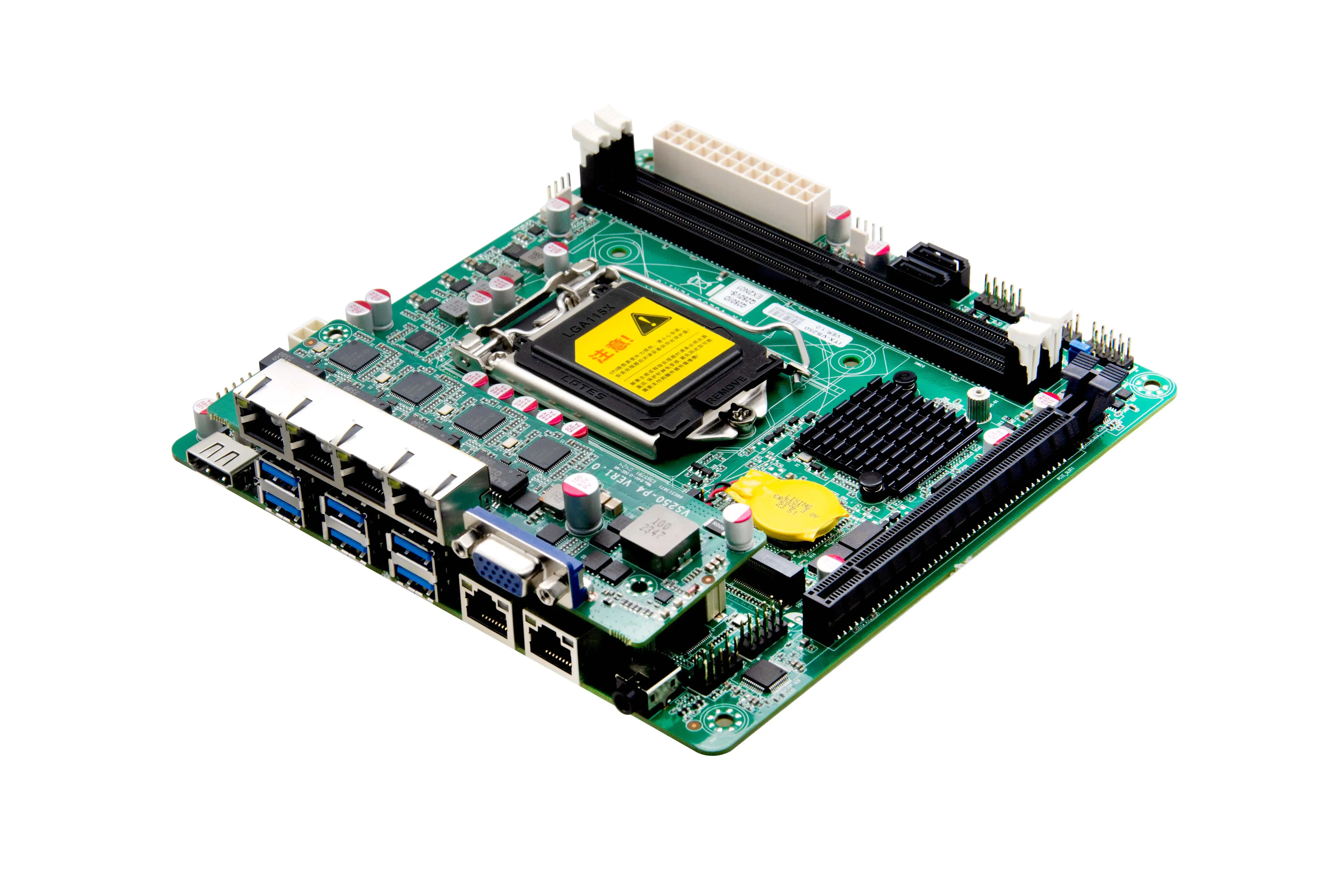 The robot motherboard combination mini ITX  6x1000M I210 include 4 * poe for visual AI supports 6th to 9th generation LGA 1151