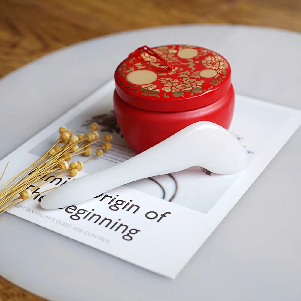 قلم تدليك زجاجي متين أداة علاج كشط ناعمة للأقدام والرقبة والعناية بالمنتجعات الصحية قلم تدليك أبيض مدلك