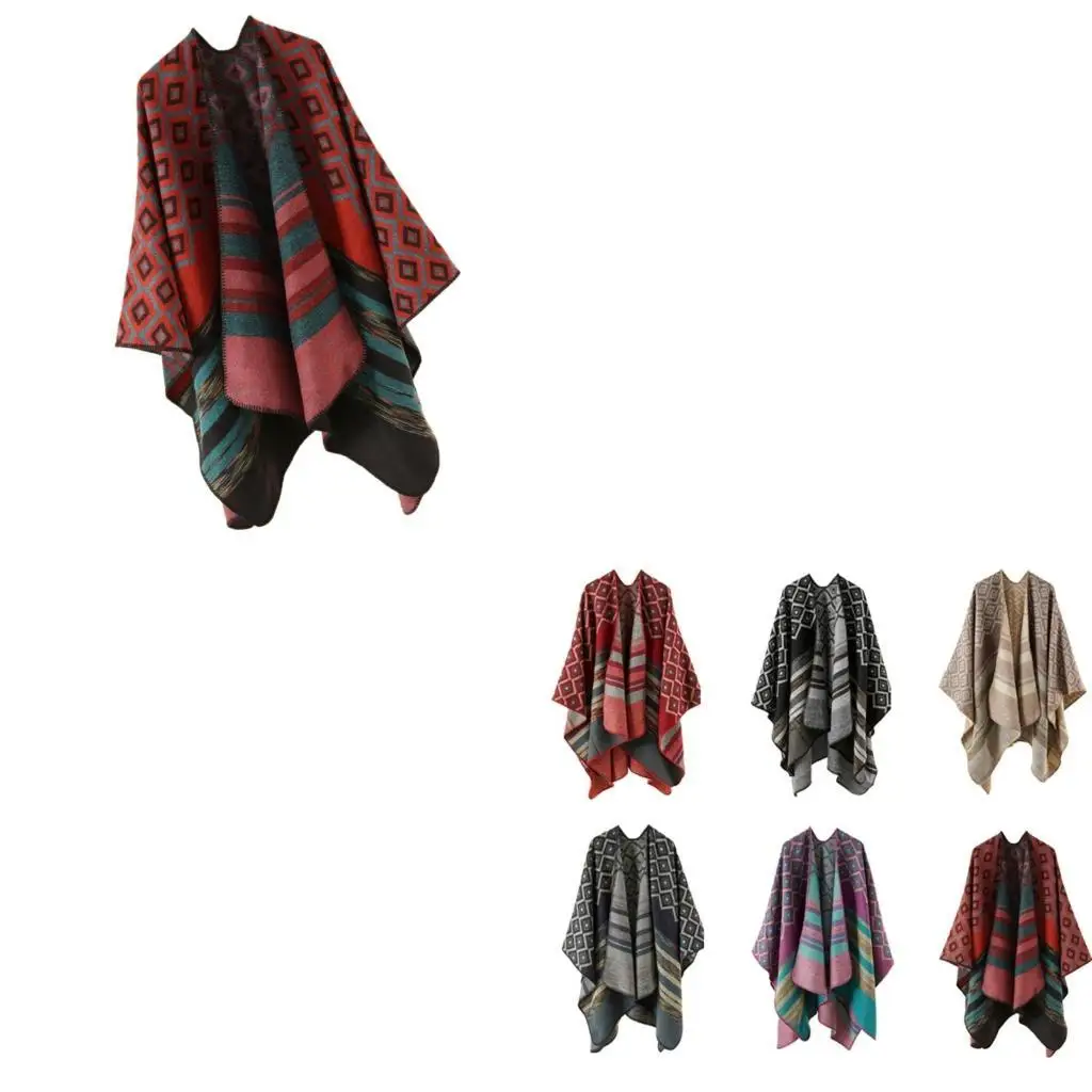 

39BD Kimono Shawl Scarf Shoulder Wrap for Travel Bohemian Shawl Scarf Winter Poncho