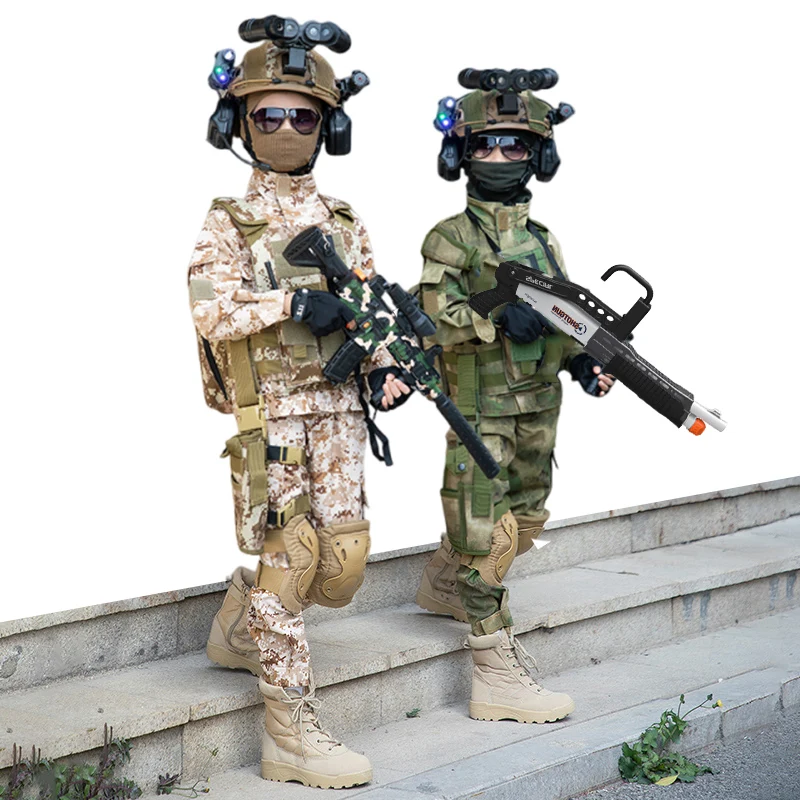 

AQZXC Children's Military Special Forces Combat Uniform Field Hunting Camping Clothing Tactical Top Pants Suit for Boys Girls