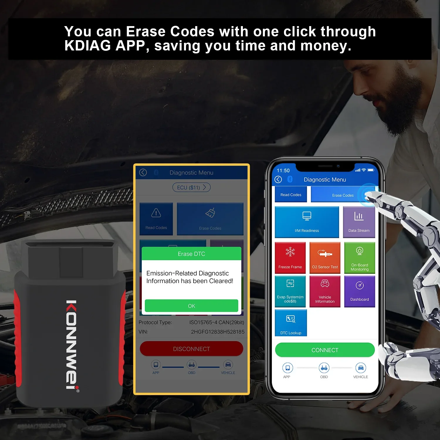 Full System OBD2 EOBD Scanner, Full Functions Automotive Fault Diagnostic Vehicle Scan Tool