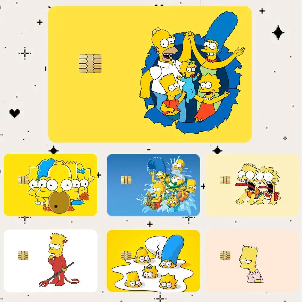 

T-The Simpsons HD Waterproof Card Skins Protective Stickers for Credit Bank Game Cards