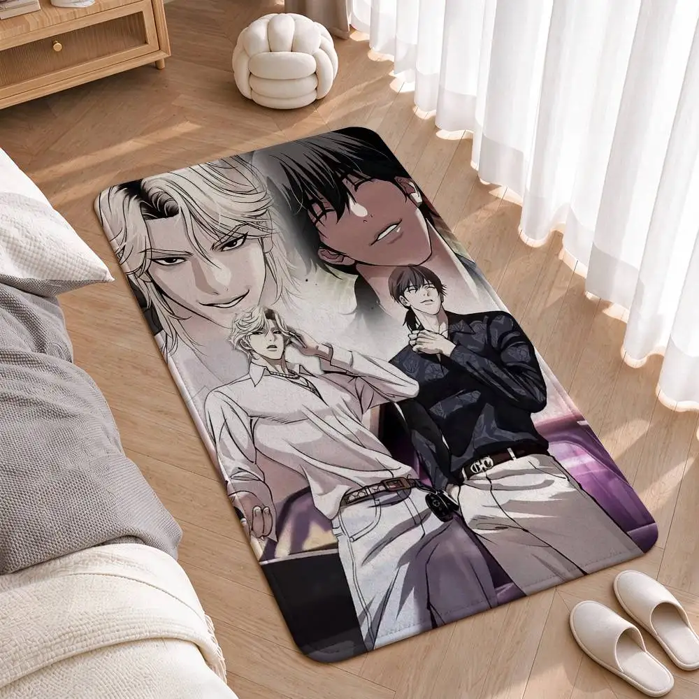 Lookism-DG James Lee  Short Plush Bathroom Door Mat, Hallway Decor Rug, Home Entry Welcome Floor Mat