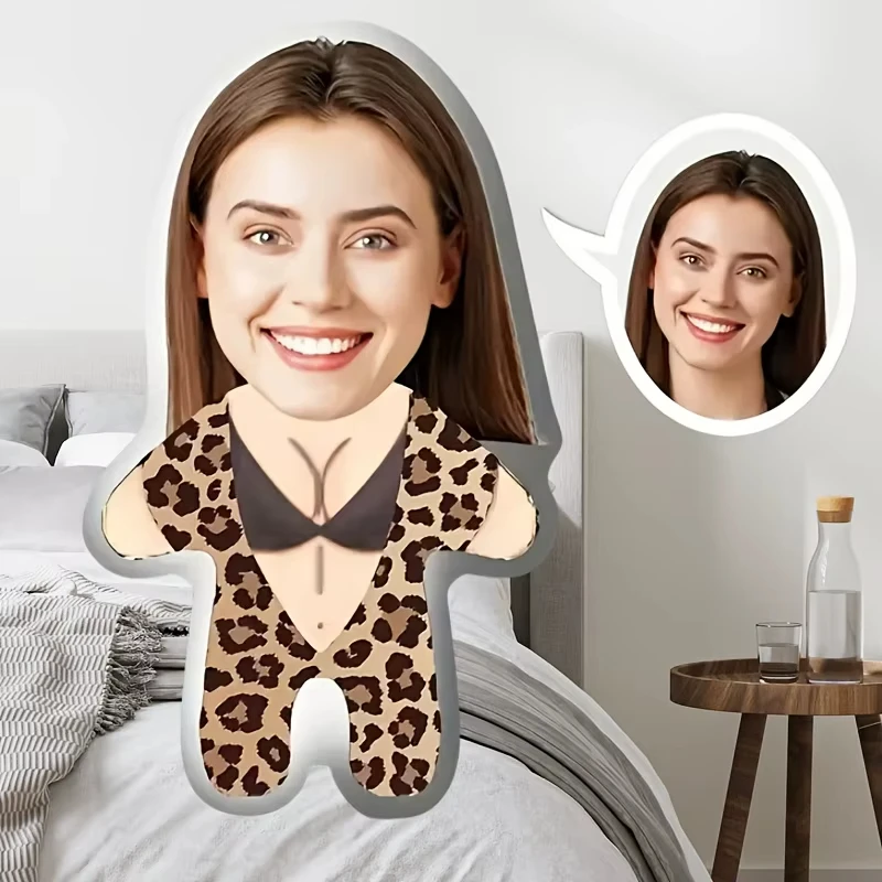 1PC Personalized Custom Photo 3D Printed Plush Cushion Special Human Shape Soft Sofa Decor Pillow