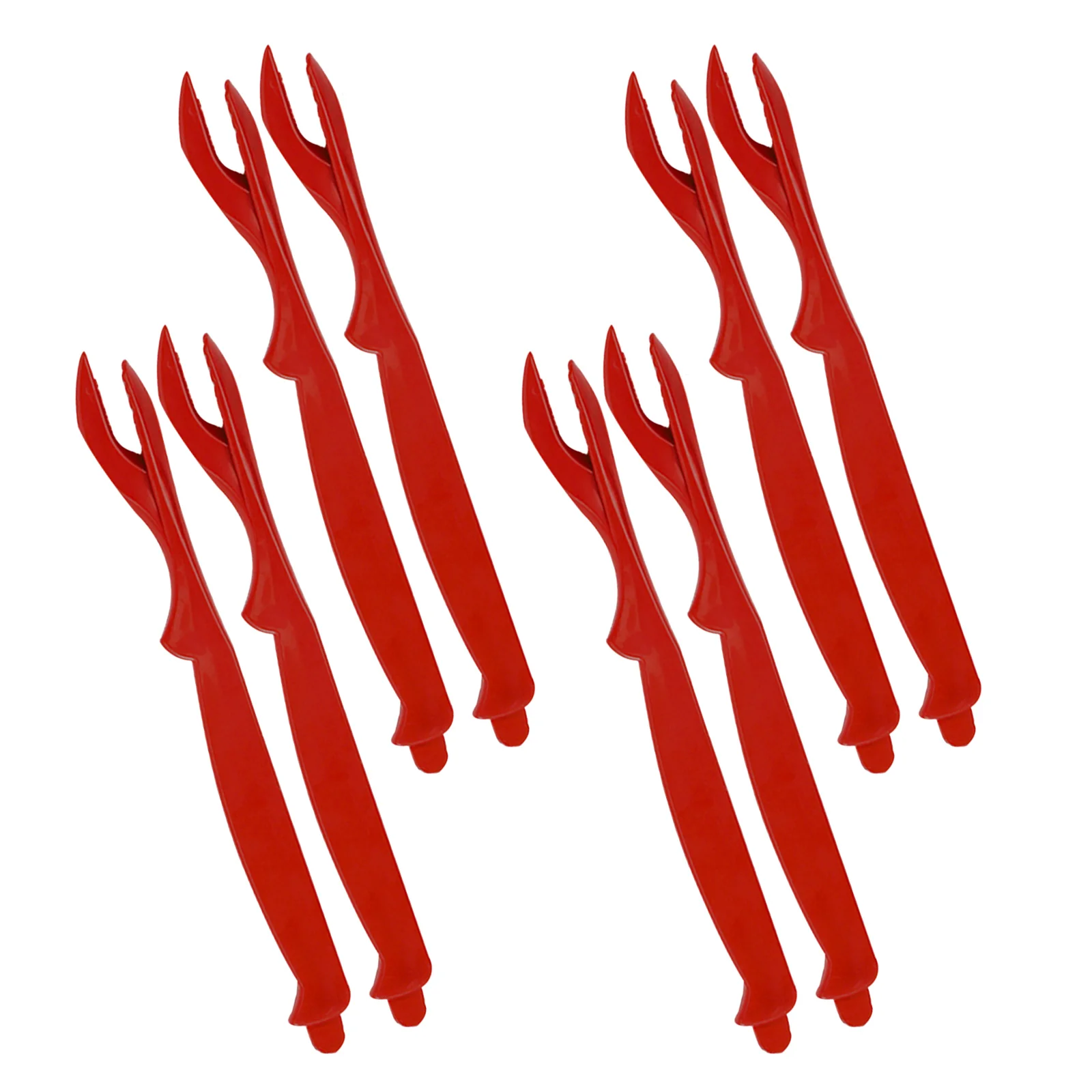 

8pcs Crab Tools: Plastic Seafood Forks For Easy Shell Cracking Meat Extraction Multifunctional Eating Utensils Kitchen