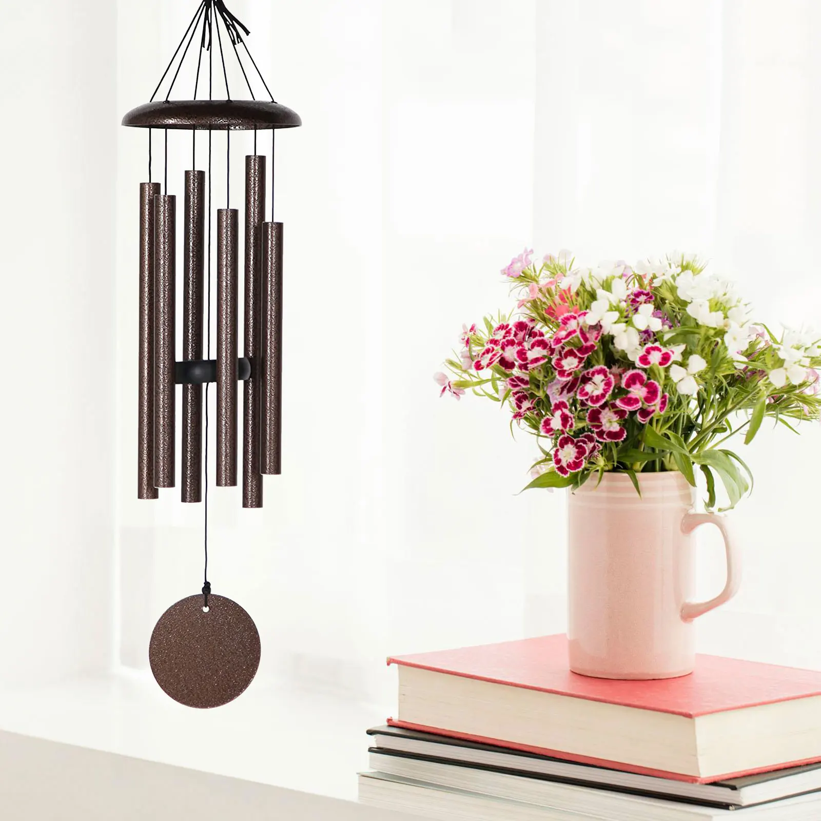 

Spot Goods 45-Inch Outdoor Metal Wind Chimes Memorial Wind Chimes for Loved Ones Home Decoration Music Wind Chimes