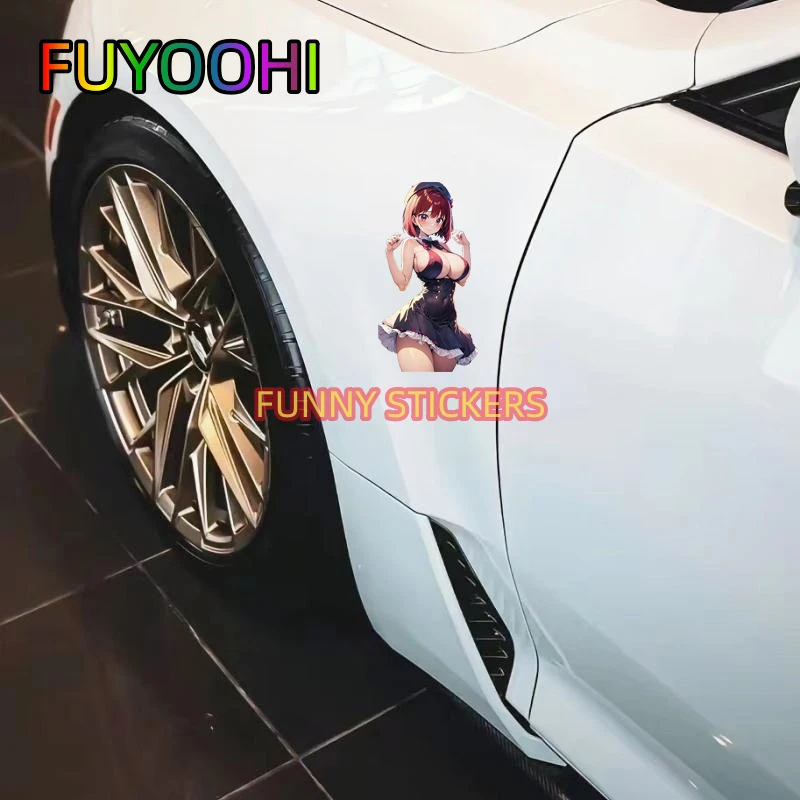 FUYOOHI Anime OSHI NO KO Sexy Car Sticker Waterproof Sunscreen Car Truck Decoration Parts