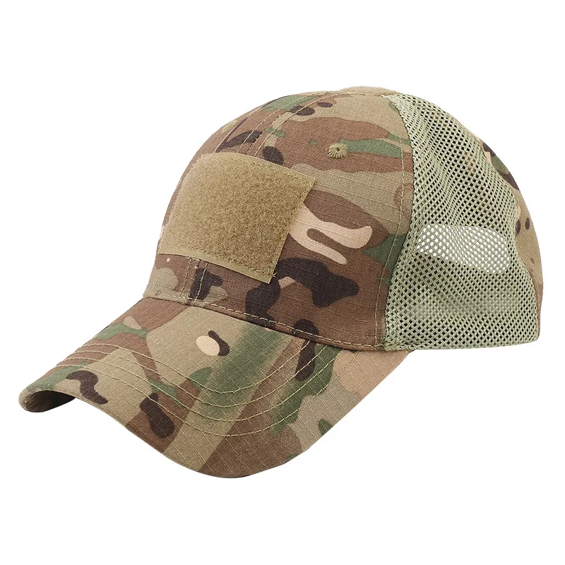 Groene Camouflage Baseballpet Voor Buitenwandelen, Verstelbare Gesp Achterklep, Sporthoeden, Tactisch