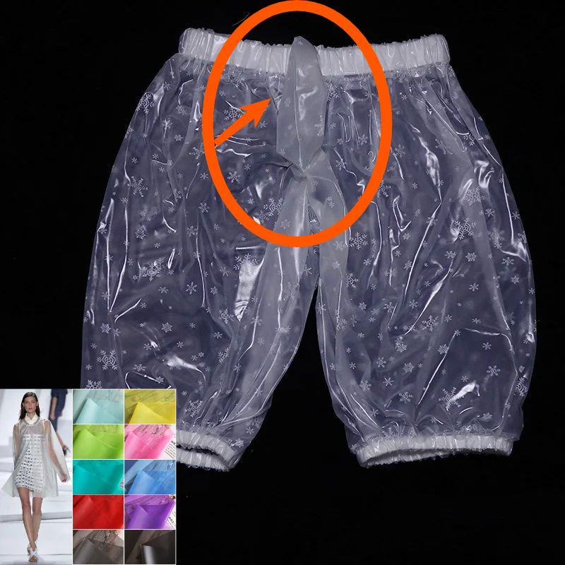 

PVC Smooth Shiny Waterproof Rafting Pants Soft Film Transparent Six Points Boxer Shorts Flexible Outdoor Wading Wear Resistant